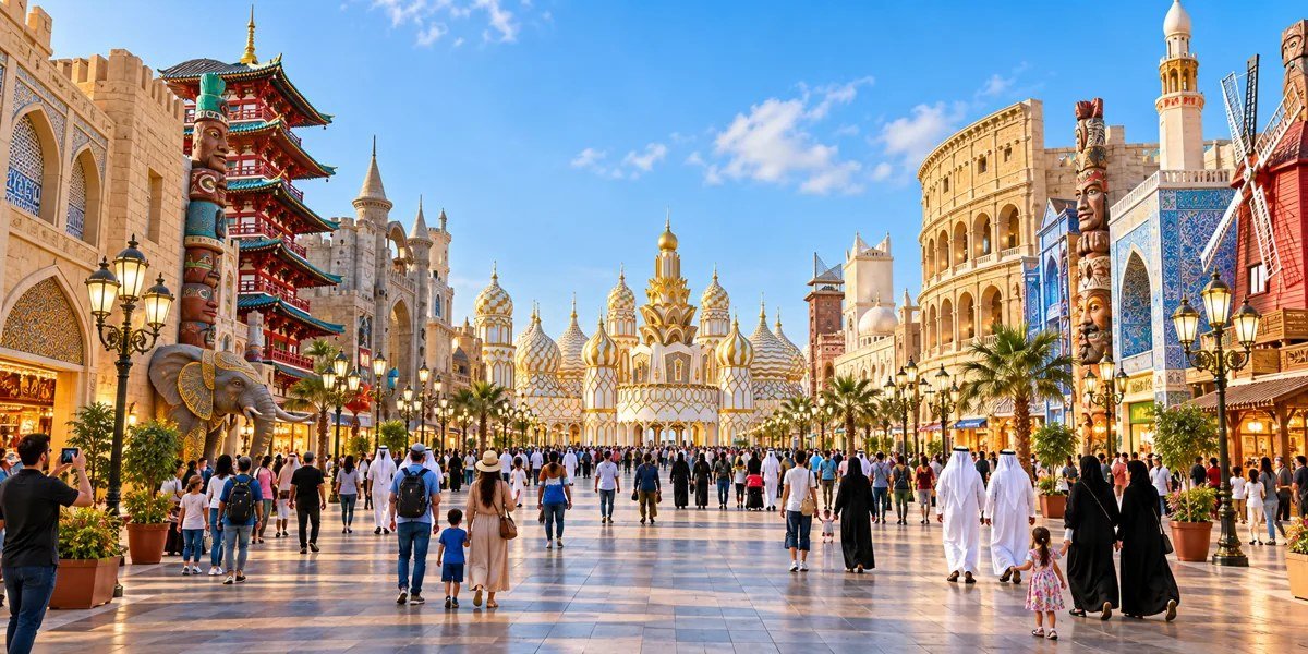 AI illustration of a cultural theme park