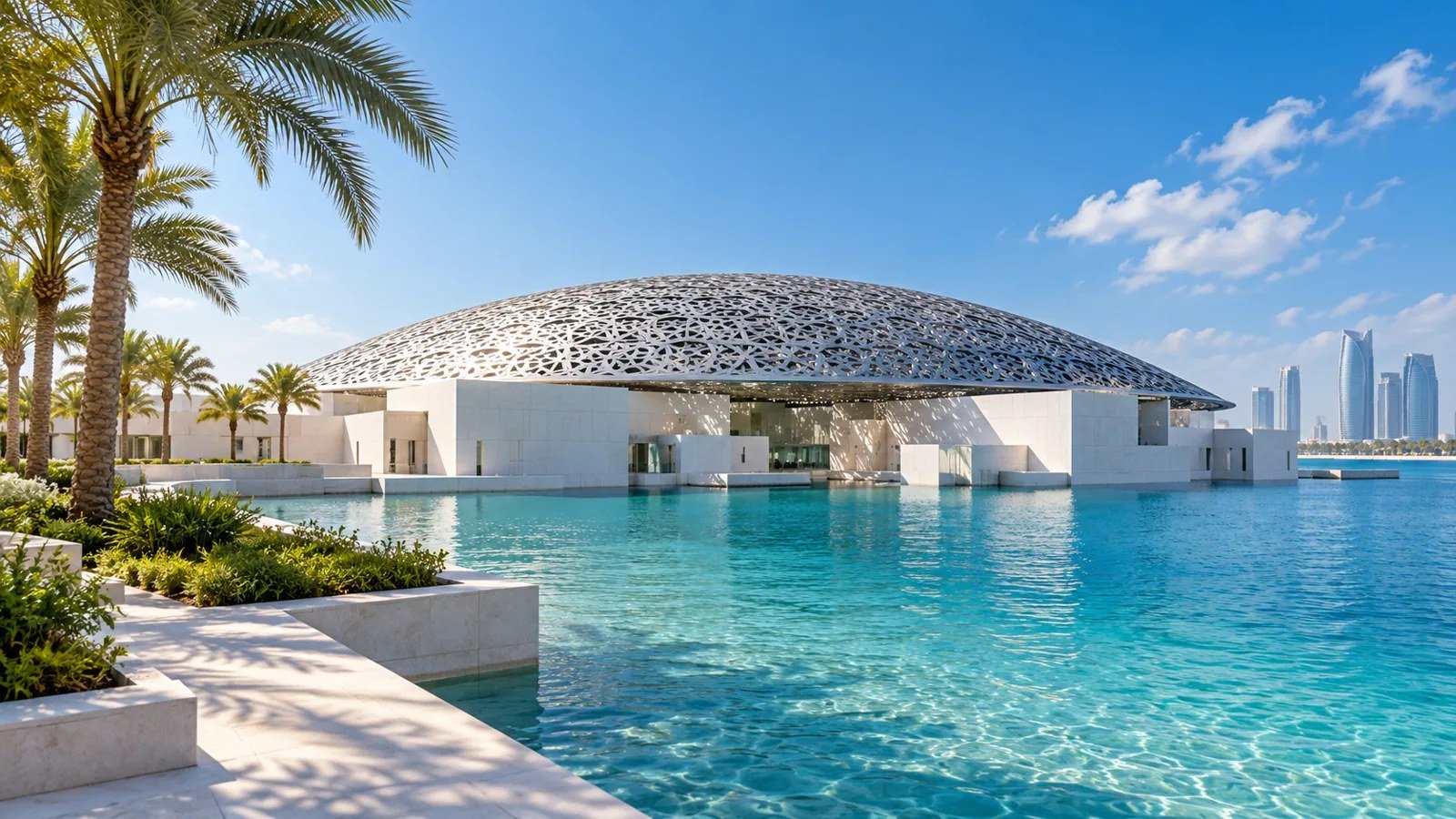 Illustration inspired by a domed museum in Abu Dhabi