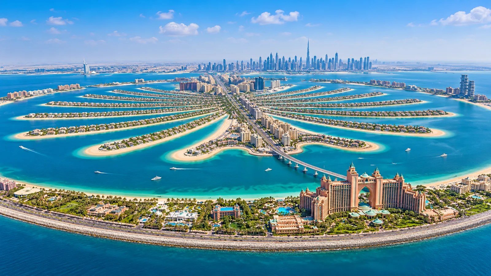 Illustration of Palm Jumeirah from above